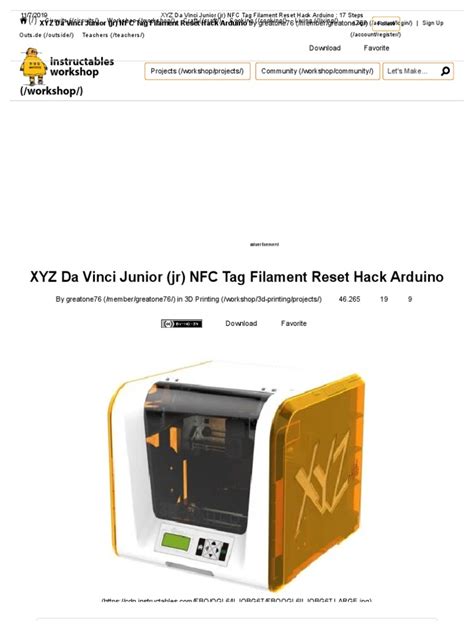 xyz da vinci junior jr nfc tag filament reset hack|xyz Da Vinci junior filament reset.